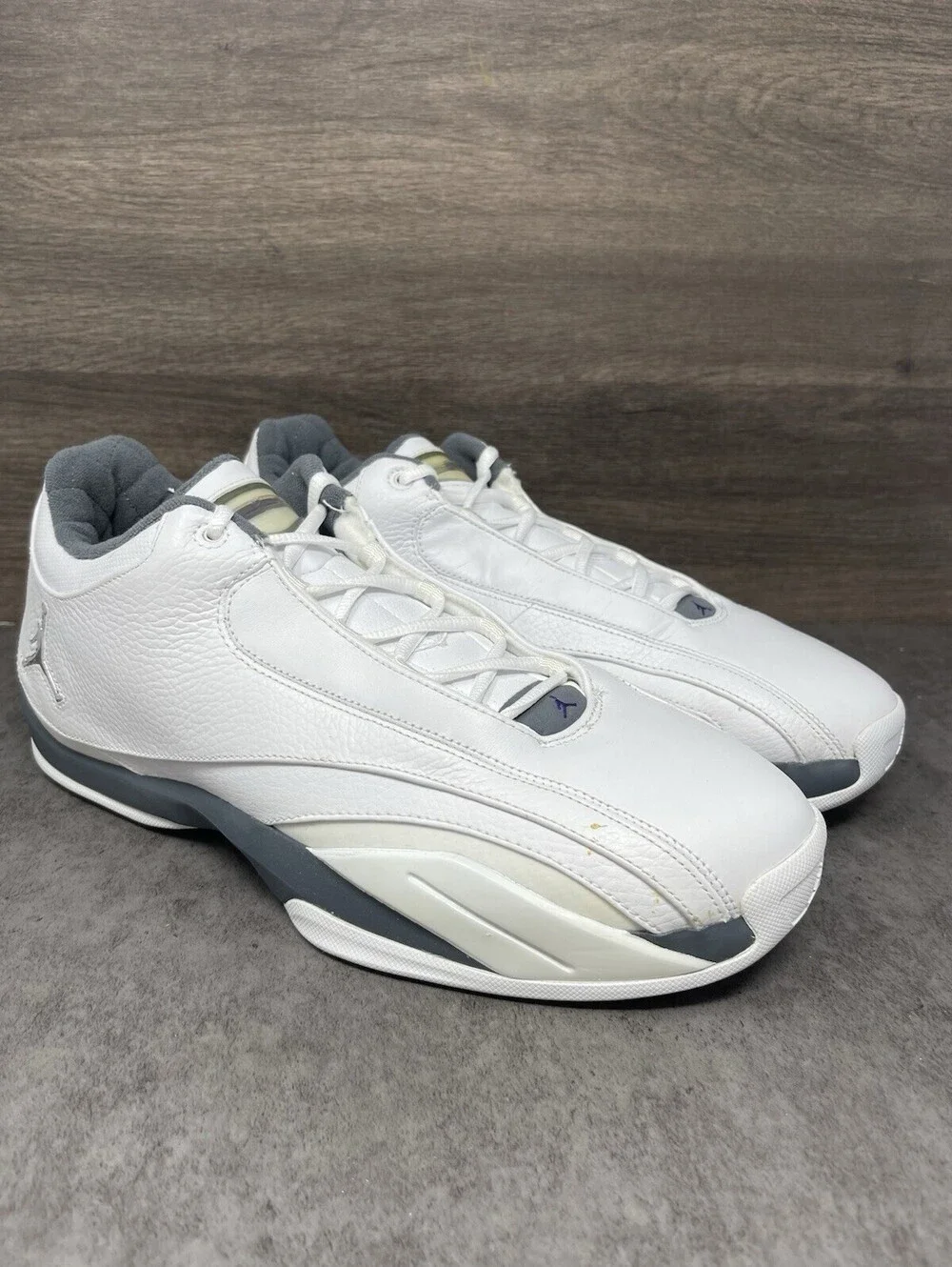 Air Jordan Team Concept Low Sneakers Mens Size 13 White Silver Lot 313365-101